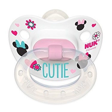 NUK Disney 米妮圖案安撫奶嘴，0-6個月適用，現售價$6.99