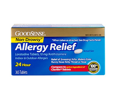GoodSense Allergy Relief Loratadine Tablets, 10 mg, 365 Count Allergy Pills for Allergy Relief, Only $12.34