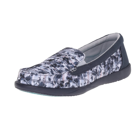 crocs Women's Walu II Striped Floral Loafer Boat Shoe, Multi/Navy, 6 M US, Only $18.31