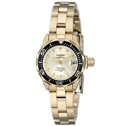 Invicta Women's 17038 Pro Diver Analog Display Japanese Quartz Gold Watch $31.38