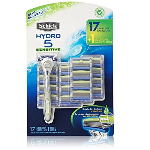 Schick Hydro 5 Sensitive Razor with Cartridges, 18 Count, Only $38.49, You Save $23.27(38%)
