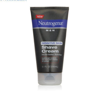 Neutrogena Men Sensitive Skin Shave Cream, 5.1 Ounce (Pack of 2), Only $5.3, Free Shipping with S&S