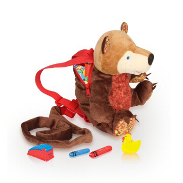Eric Carle Bear Backpack, Children's Safety Harness, Plush and Machine Washable, Polyester, Brown  $7.49