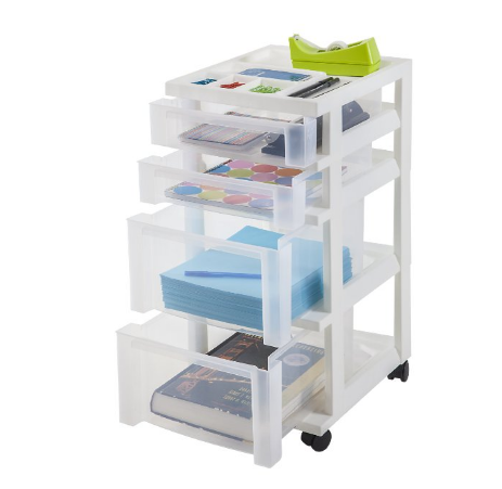 IRIS 4-Drawer Cart with Organizer Top and Casters, Only $19.59, You Save (%)