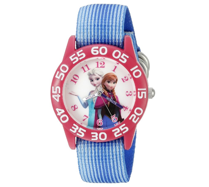 Disney Infinity Kids' W002504 Frozen  Elsa & Anna Analog Display Analog Quartz Blue Watch, Only $4.32, You Save (%)