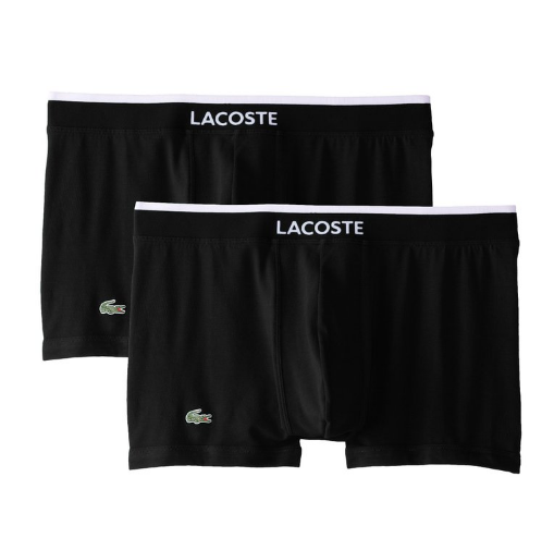 Lacoste Men's 2-Pack Colours Cotton Stretch Trunk, Black, Small, Only $21.59, You Save $14.91(41%)