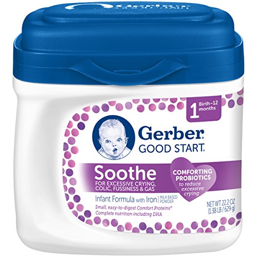 Gerber Good Start Soothe Non-GMO Powder Infant Formula, Stage 1, 22.2 oz (Pack of 6), Only $88.90, free shipping after clipping coupon and using SS