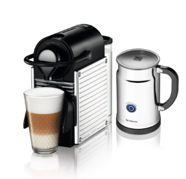 Nespresso A+C60-US-SS-NE Pixie Espresso Maker with Aeroccino Plus Milk Frother, Chrome, Only $159.95, You Save $119.05(43%)