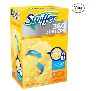 Swiffer 360 Disposable Cleaning Dusters Refills, Unscented, 6-Count (Pack of 2) (Packaging May Vary), Only $9.47, You Save (%)