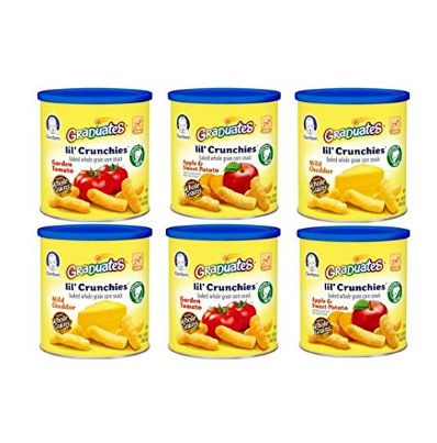 Gerber Graduates Little Crunchies Whole Grain Corn Snacks Variety Pack, 1.48 Ounce (Pack of 6), Only $6.77