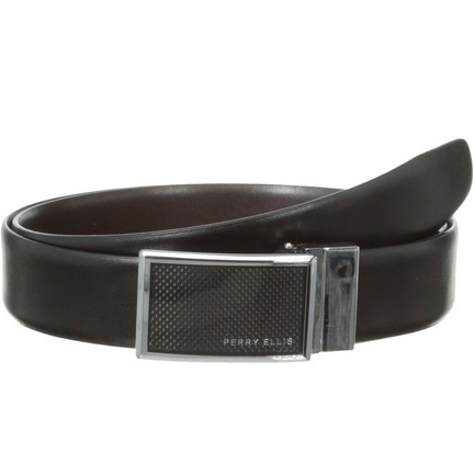 Perry Ellis Men's Graphite Plaque Belt $14.69 FREE Shipping on orders over $49