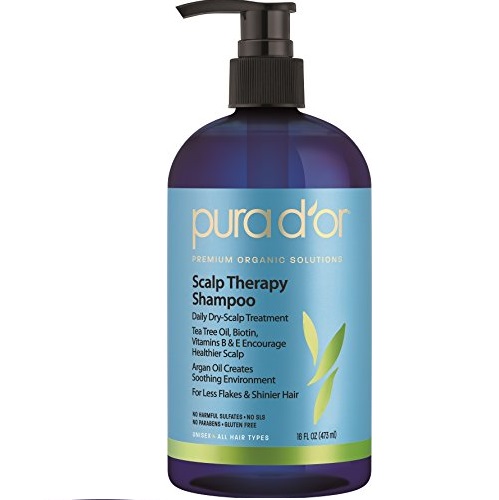 PURA D'OR Scalp and Dandruff Therapy Shampoo with Argan Oil and Tree Tea, 16 fl. oz, Only $12.67, free shipping after using SS