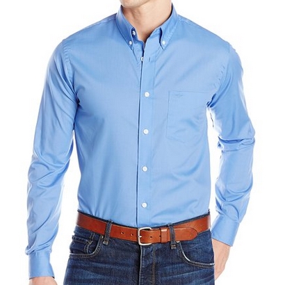 Dockers Men's Long-Sleeve Solid Button-Front Shirt $12.08