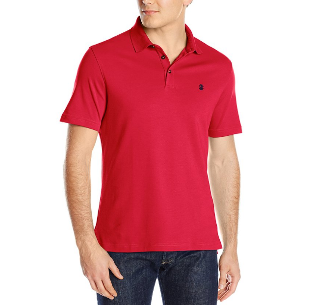 IZOD Men's Short Sleeve Windward Cool Interlock Solid Polo, Real Red, Small, Only $10.43, You Save $33.57(76%)