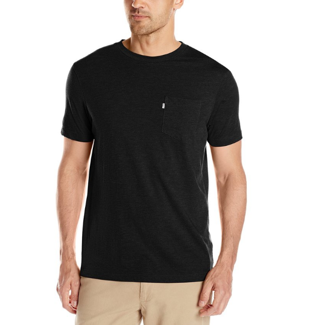Levi's Men's Thomas Short Sleeve Pocket T-Shirt, Caviar, Small, Only $4.99