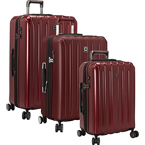 Delsey Luggage Titanium Expandable Hardside 19x25x29 Inches Luggage Set, Cherry Red, Only $279.99, free shipping