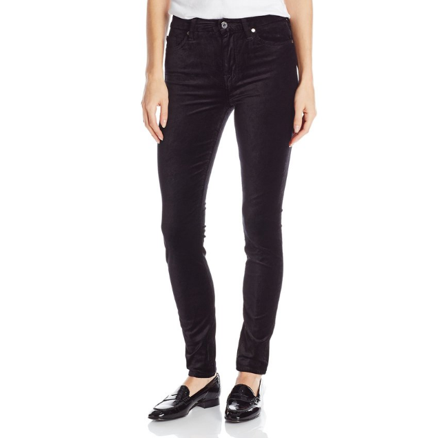 7 For All Mankind Women's The HW Skinny, Black, 27, Only $46.67