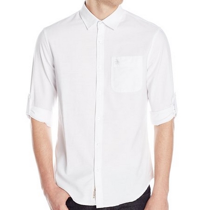 Original Penguin Men's Roll Sleeve Slim Fit Oxford Shirt $18.42 FREE Shipping on orders over $49