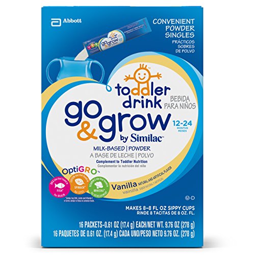 Go & Grow by Similac Powder Singles, Milk Based Toddler Drink, Vanilla, 4 packs of 16 powder sticks, Net Weight 9.76 Ounce, Only$27.96, free shipping after clipping coupon and using SS