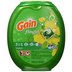 Gain Flings Original Laundry Detergent Pacs, 81 Count $13.04