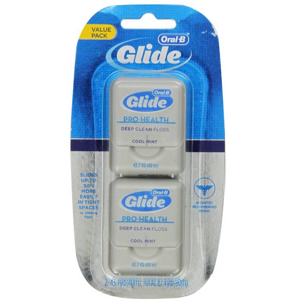 Oral-B Glide Pro-Health Deep Clean Cool Mint Flavor Floss Twin Pack, only $4.74
