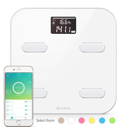 Yunmai Bluetooth 4.0 Smart Scale & Body Fat Monitor, only $49.95, free shipping