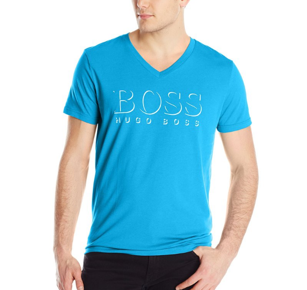 BOSS HUGO BOSS Men's UPF 50+ V-Neck Swim Shirt for only $21.10