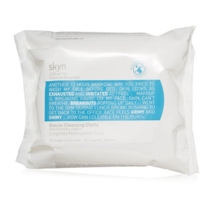 skyn ICELAND Glacial Cleansing Cloths only $12.75 via code:LUXBEAUTY