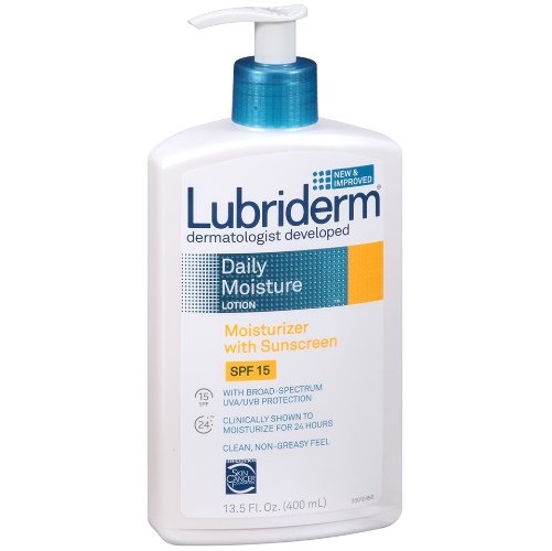 Lubriderm Daily Moisture Lotion SPF 15 Moisturizer with Sunscreen, 13.5 Ounce, only $5.99