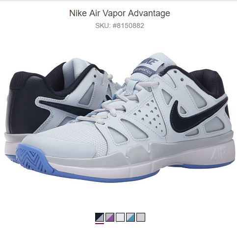 6PM: Nike耐克Air Vapor Advantage女子網球鞋, 原價$90, 現僅售$45, 免運費！