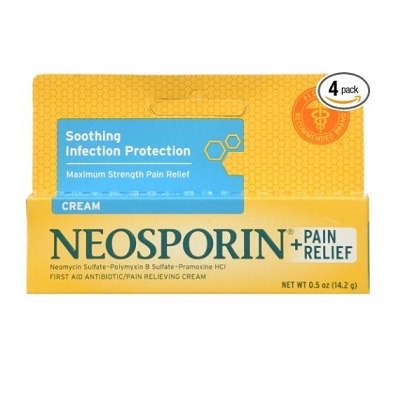 Neosporin Plus Pain Relief First Aid Antibiotic/Pain Relieving Cream, Maximum Strength 0.5-Ounce Tubes (Pack of 4), only $20.95