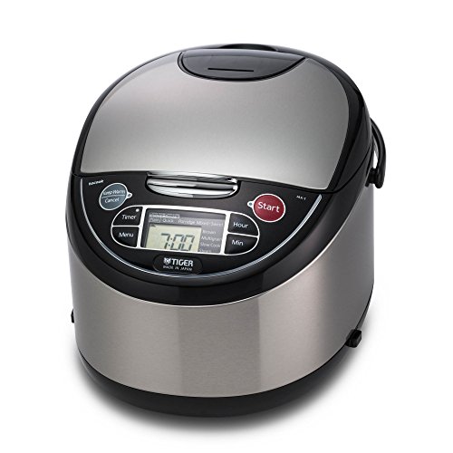 Tiger JAX-T18U-K 10-Cup (Uncooked) Micom Rice Cooker with Food Steamer & Slow Cooker, Stainless Steel Black, only $147.99, free shipping