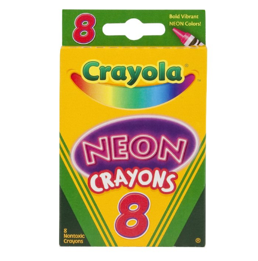Crayola Neon Crayon，8 counts, only$1.00