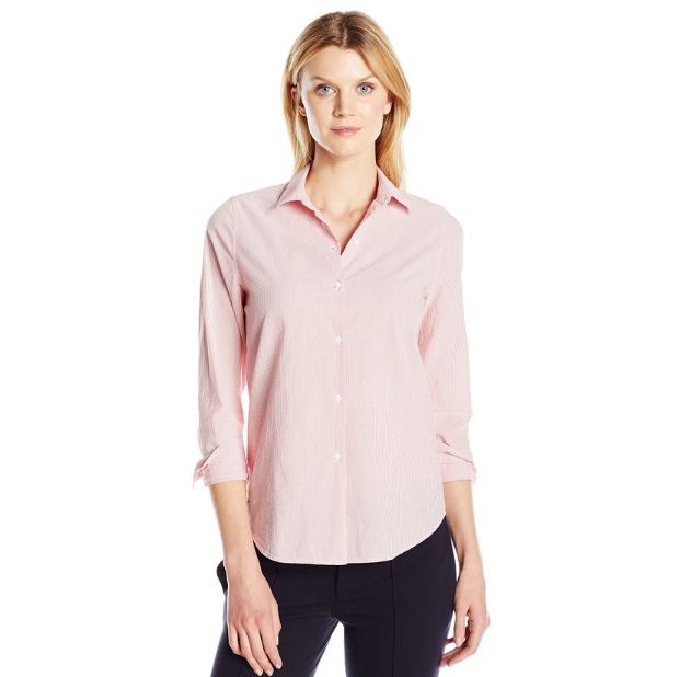 Lacoste Women's Long Sleeve Seersucker Slim Fit Woven Shirt only $48.36