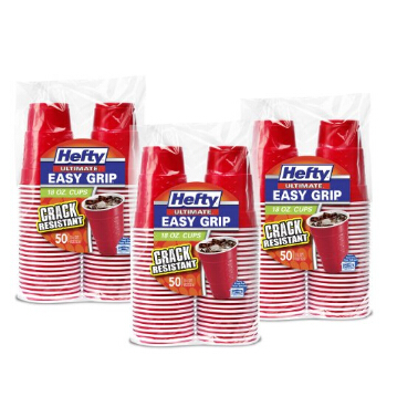 Hefty Ultimate Easy Grip Cups 18 Ounce, 150 Count  $9.79