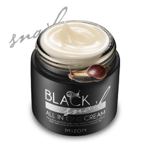 [MIZON] Black Snail All in One Cream (Black Snail All in One Snail Repair Cream), 75ml 2.53 fl. oz. (Black Snail All in One Cream), only $17.67