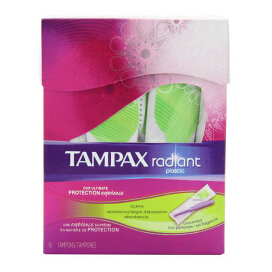 Amazon-Only $1.77 Tampax Radiant Plastic Unscented Tampons, Super Absorbency, 16 Count