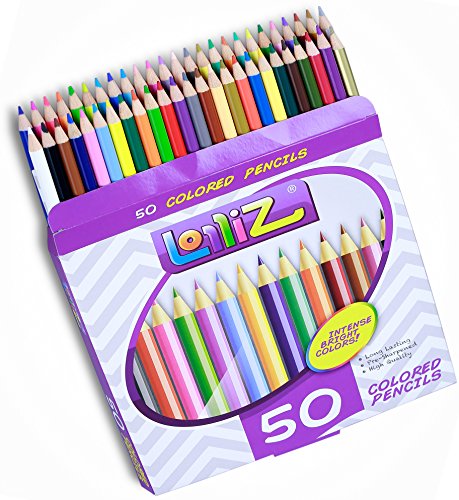 LolliZ 50色彩色铅笔，原价$14.99，现仅售$5.95