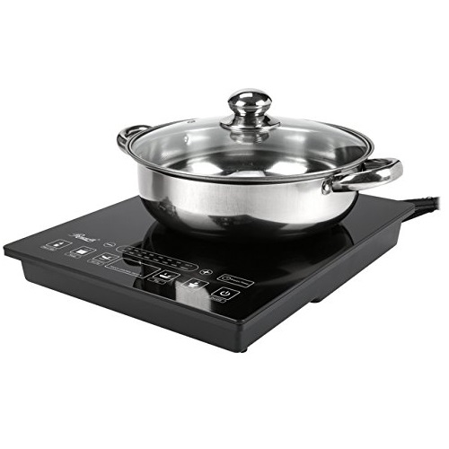 Rosewill RHAI-15001 1800W 5 Pre-Programmed Settings Induction Cooker Cooktop with Stainless Steel Pot, Black only $39.99, free shipping