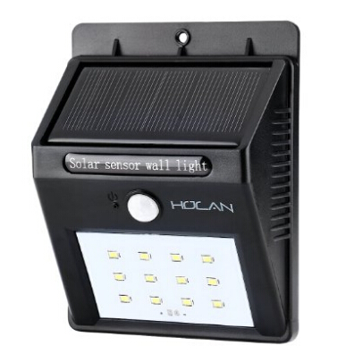Solar Motion Sensor Light,Holan 12 LED Waterproof Powered Security Light Outdoor with 2 Intelligient Modes for Garden,Outside Wall  $6.99