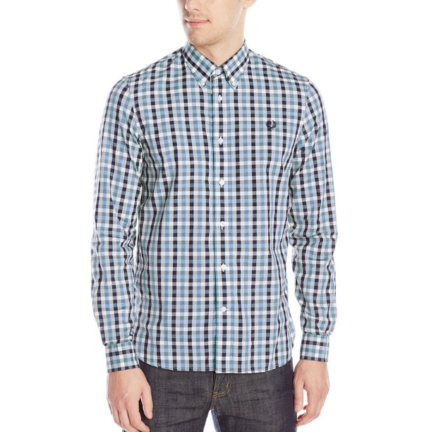 Fred Perry Men's Three-Color Gingham Shirt only  $52.36