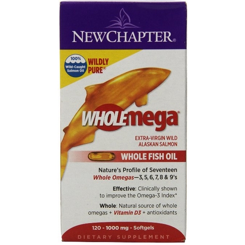 New Chapter Wholemega Whole Fish Oil Supplement,120 Count $9.44