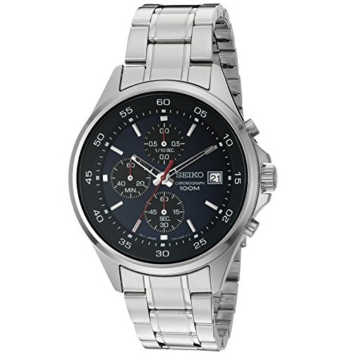 Seiko Men's Quartz Stainless Steel Dress Watch, Color:Silver-Toned (Model: SKS475), Only $67.00, free shipping
