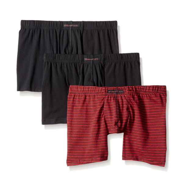 Perry Ellis Men's 3-Pack Cotton Stretch Stripe/Solid Boxer Brief only $10.23