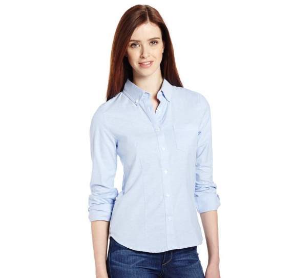 Lee Uniforms Juniors' Long-Sleeve Oxford Blouse only $14.00