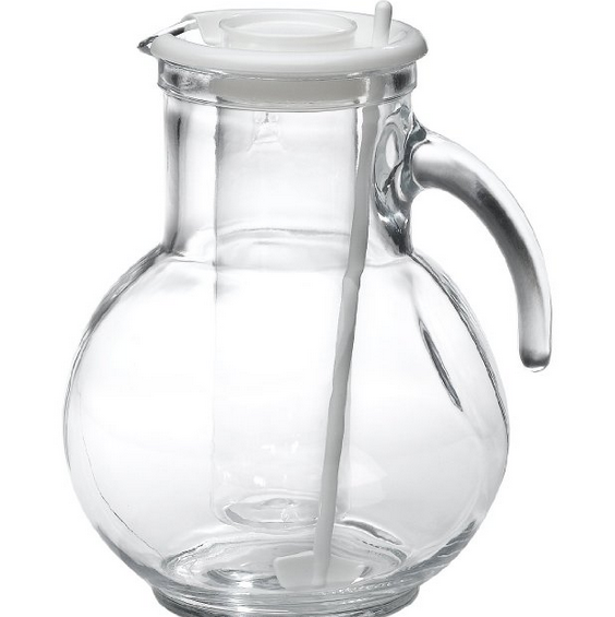 Bormioli Rocco大容量玻璃水瓶，帶蓋，72.75 oz，原價$47.00，現僅售$9.99