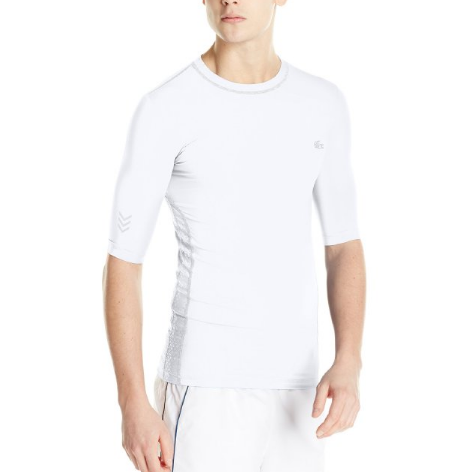 Lacoste Men's Short Sleeve Performance Stretch Crewneck Tee only $19.12