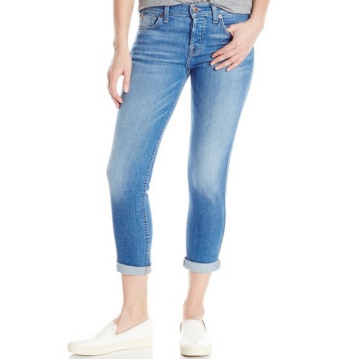 7 For All Mankind Women's Josefina Boyfriend Jean In Vivid Authentic Blue $42 FREE Shipping on orders over $49