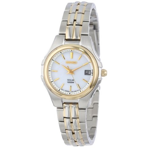 Seiko Women's SUT038 Two-Tone Stainless Steel Solar Watch, only $106.00, free shipping