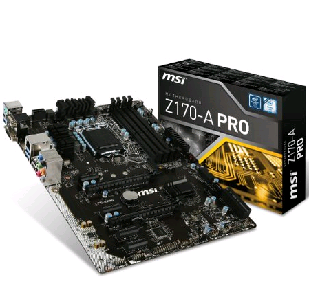 MSI Pro Solution Intel Z170A LGA 1151 DDR4 USB 3.1 ATX Motherboard (Z170-A Pro) $79.99 FREE Shipping